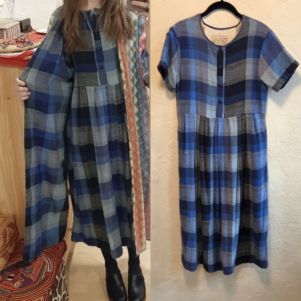 Ace & Jig Marine Ashcroft Plaid Dress XS